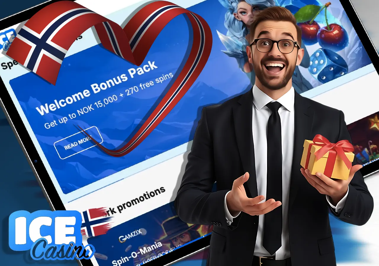 For Ä fÄ en velkomstbonus opptil 15,000 kr samt 270 gratisspinn i innskuddsbonus, mÄ du registrere deg.